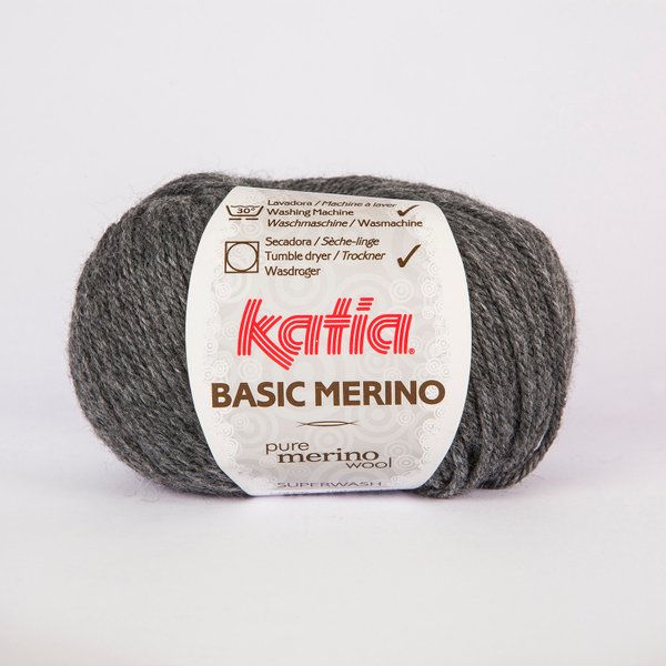 Katia Basic Merino Farbe 14 dunkelgrau