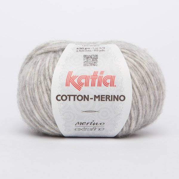 Katia Cotton-Merino Farbe 106 hellgrau