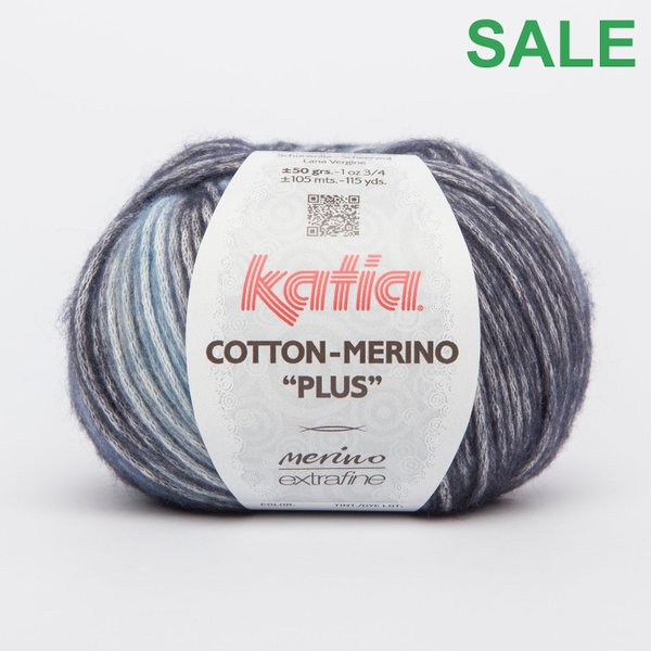 Katia Cotton Merino Plus SALE Farbe 205 blau