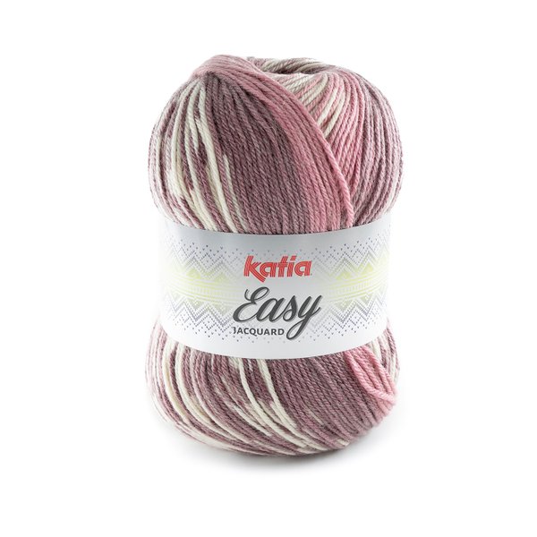 Katia Mulicolor-Garn Easy Jacquard Farbe 306 hellrosa-rose-mittelrose