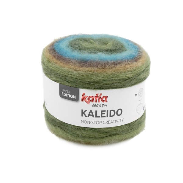 Katia Kaleido angerautes Multicolor-Garn für Tücher Farbe 303 grün-braun-türkis