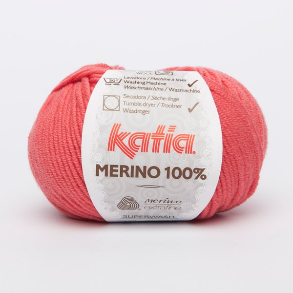 Katia Merino 100 % Farbe 64 koralle