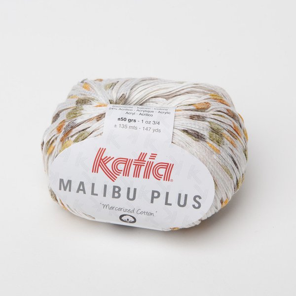 Malibu Plus weiß Noppen oliv-senf (100) 50g/LL 135 m je