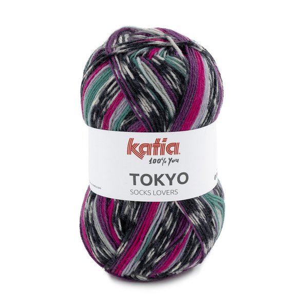 Tokyo Socks lila-türkis (83) 100 g/LL 410 m