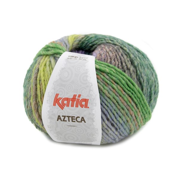 Azteca violett-pistaziengrün-grün-orange 7874, 100 g/LL 180 m je