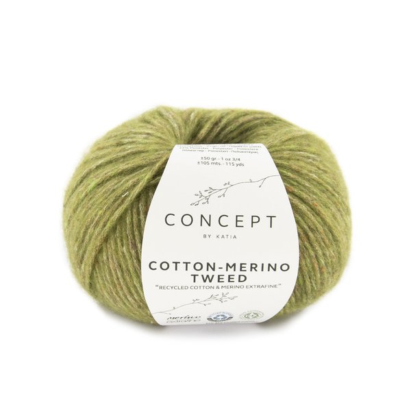 Cotton-Merino Tweed Grün 502, 50 g/LL ca. 105 m