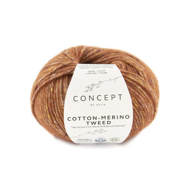 Cotton-Merino Tweed Rotorange 501, 50 g/LL ca. 105 m