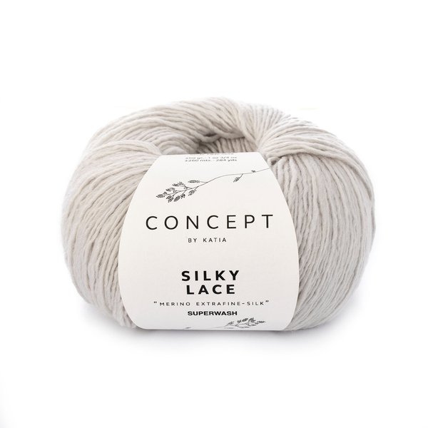 Silky Lace Rundschal im Mustermix als Strickset mit Anleitung