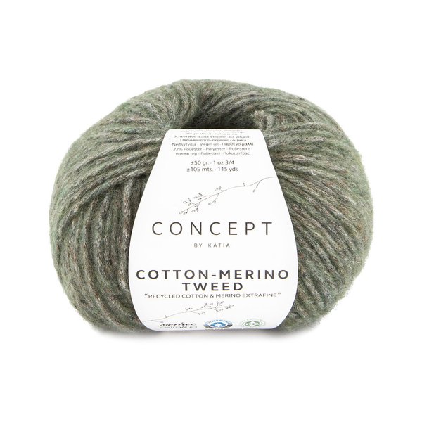 Cotton-Merino Tweed Schwarzgrün 511, 50 g/LL ca. 105 m