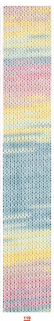 Menfis Color 119 Pastellgelb-Pastellblau-Hellrosa, 100 g/LL 240 m je